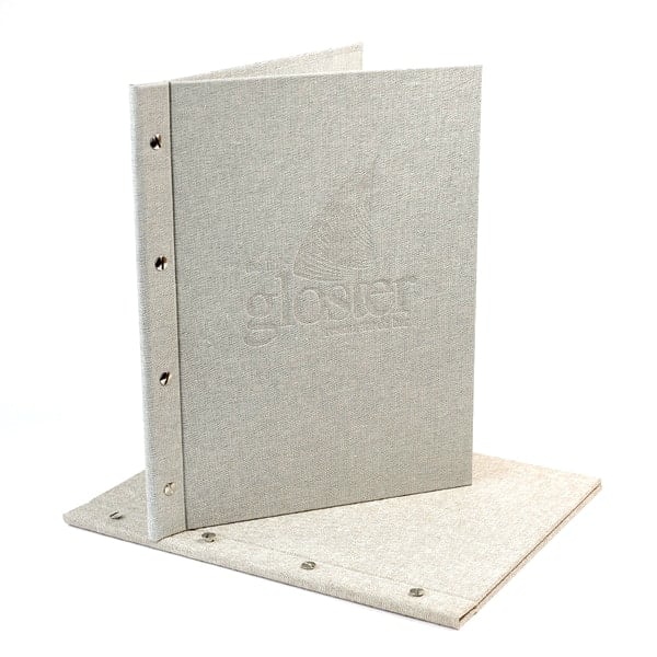 Hessian Menu Covers