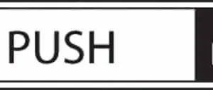 Horizontal Push Sign - Metal Door Signs