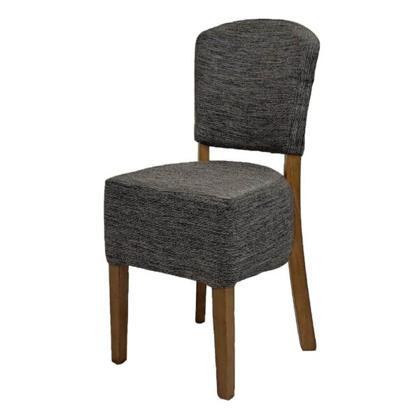 Hanoi Dining Chair In Weathered Oak with Shetland Smoke Seatpad (Pack of 2) - Image 2