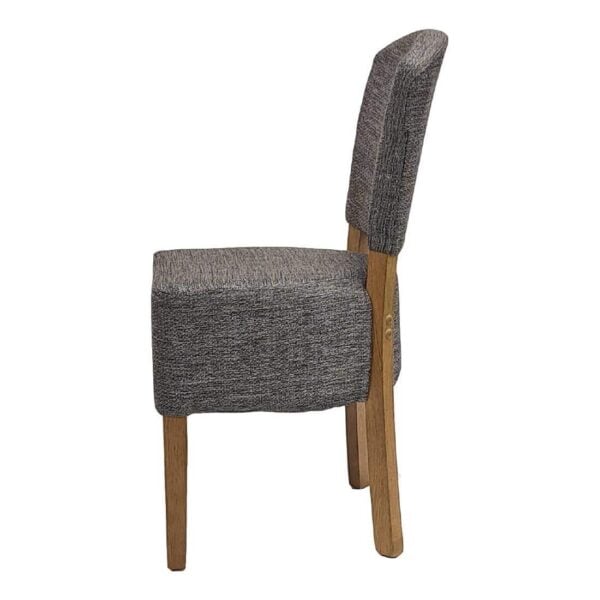 Hanoi Dining Chair In Weathered Oak with Shetland Smoke Seatpad (Pack of 2) - Image 3
