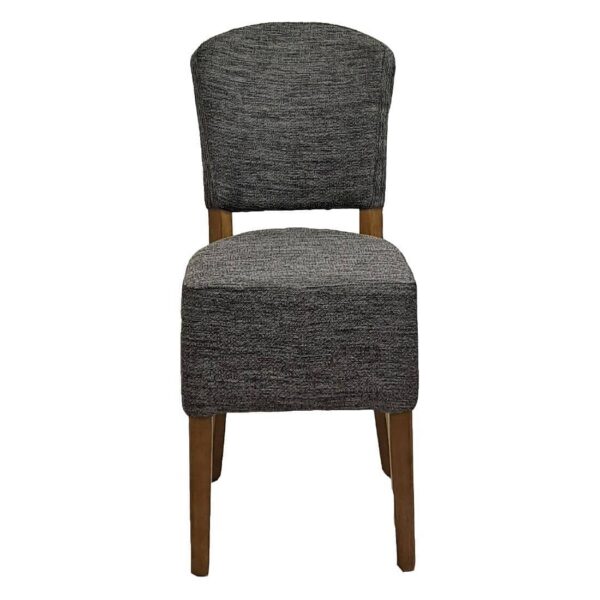 Hanoi Dining Chair In Weathered Oak with Shetland Smoke Seatpad (Pack of 2) - Image 4