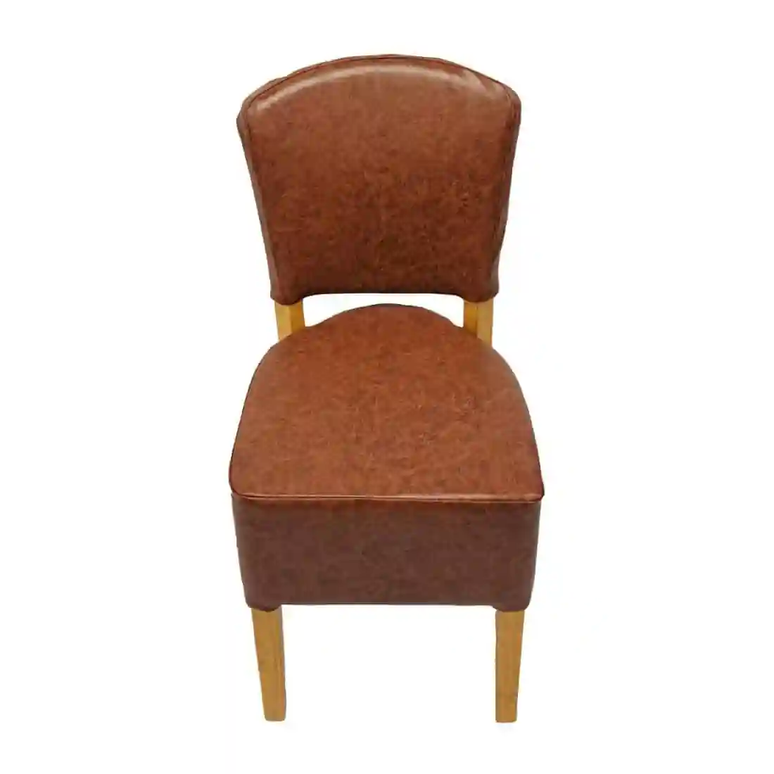 Hanoi Dining Chair In Soft Oak with Bison Vinyl Tan (Pack of 2) - Image 2