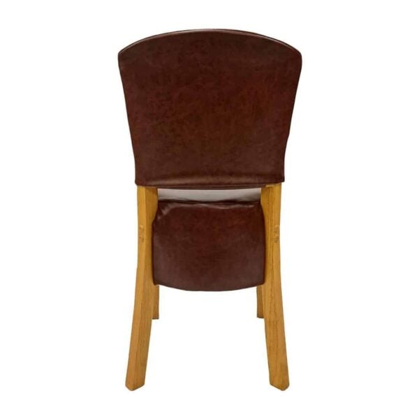 Hanoi Dining Chair In Soft Oak with Bison Vinyl Espresso (Pack of 2) - Image 3