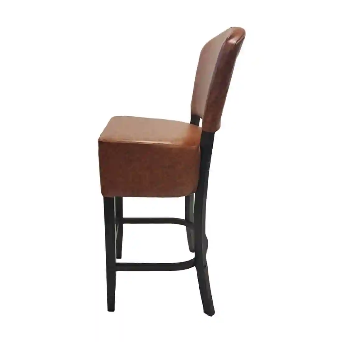 Hanoi Bar Chair in Dark Walnut with Bison Tan Vinyl - Image 3