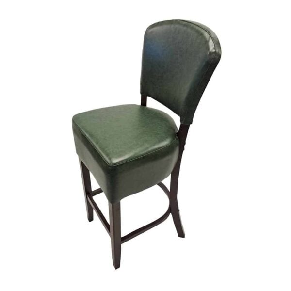 Hanoi Bar Chair in Dark Walnut with Bison Cedar Vinyl - Image 2