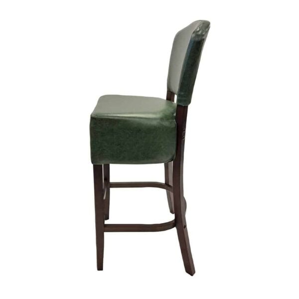 Hanoi Bar Chair in Dark Walnut with Bison Cedar Vinyl - Image 3