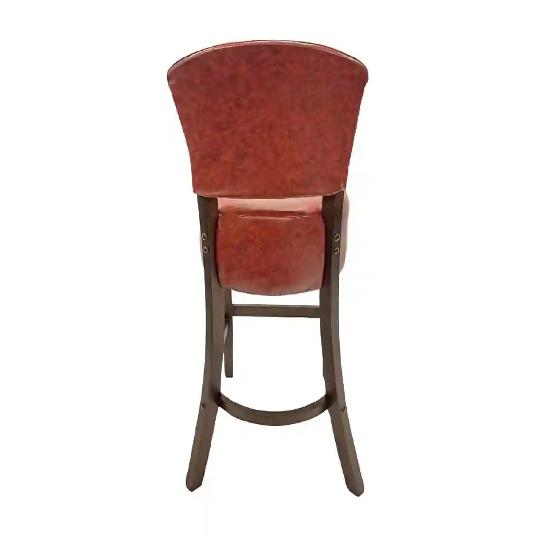 Hanoi Bar Chair in Dark Walnut with Bison Bordeaux Vinyl - Image 4