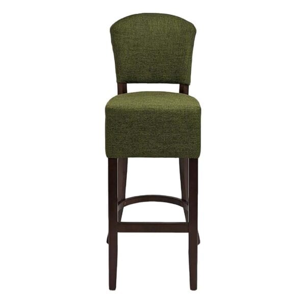 Hanoi Bar Chair in Dark Walnut with Shetland Forest Seatpad - Image 3