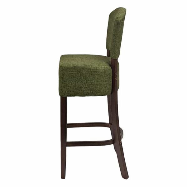 Hanoi Bar Chair in Dark Walnut with Shetland Forest Seatpad - Image 4