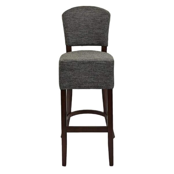 Hanoi Bar Chair in Dark Walnut with Shetland Smoke Seatpad - Image 3