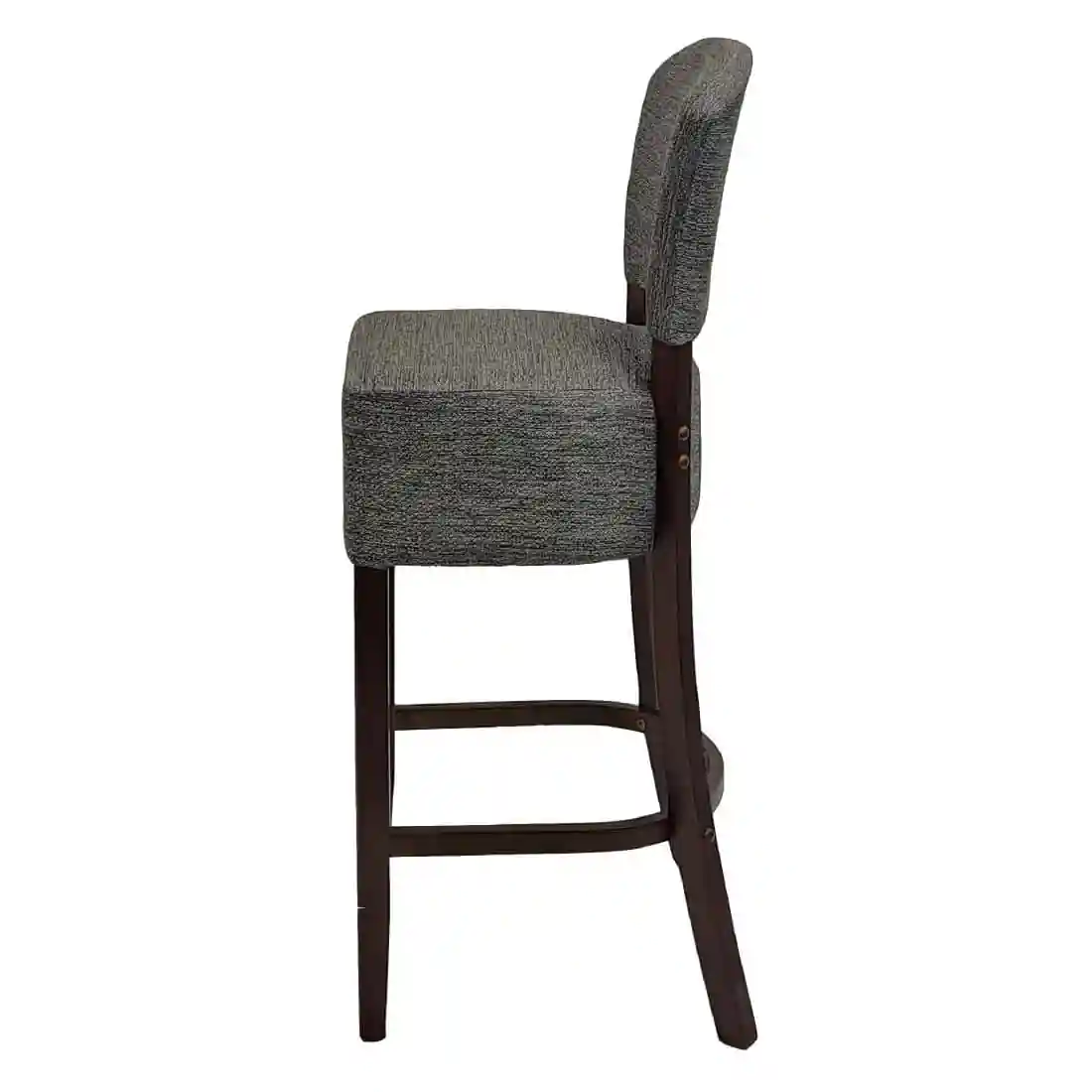 Hanoi Bar Chair in Dark Walnut with Shetland Smoke Seatpad - Image 3
