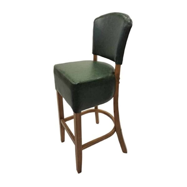 Hanoi Bar Chair in Weathered Oak with Bison Cedar Vinyl - Image 2