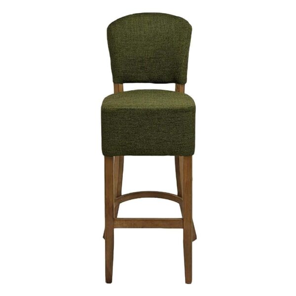 Hanoi Bar Chair in Weathered Oak with Shetland Forest Seatpad - Image 3