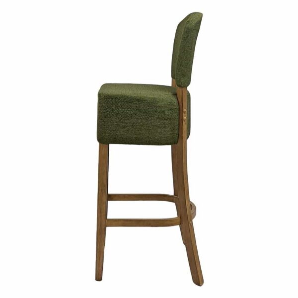 Hanoi Bar Chair in Weathered Oak with Shetland Forest Seatpad - Image 4