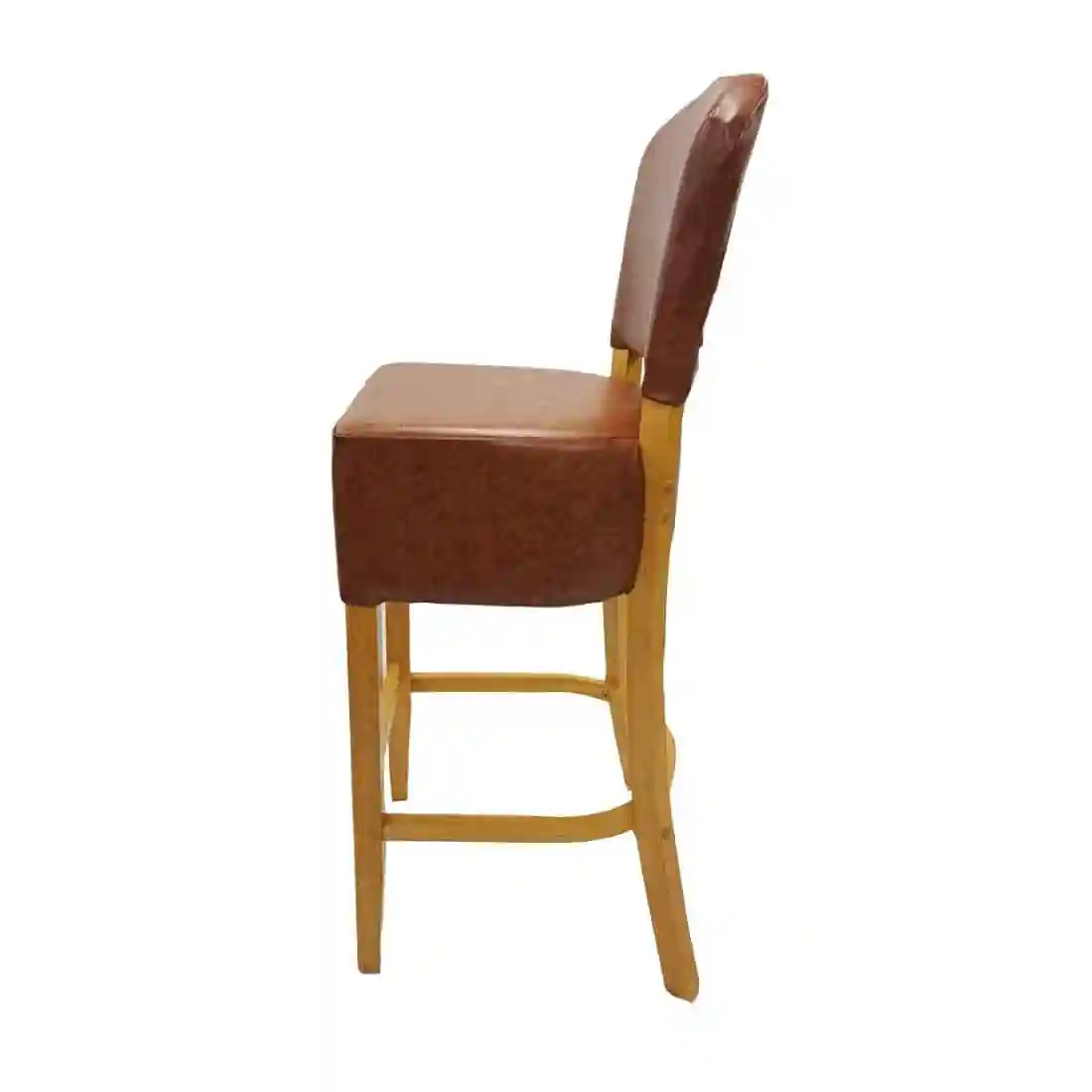 Hanoi Bar Chair in Soft Oak with Bison Tan Vinyl - Image 3