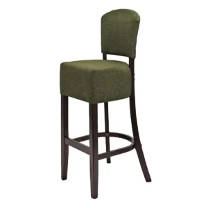 Hanoi Bar Chair In Soft Oak with Shetland Forest Seatpad