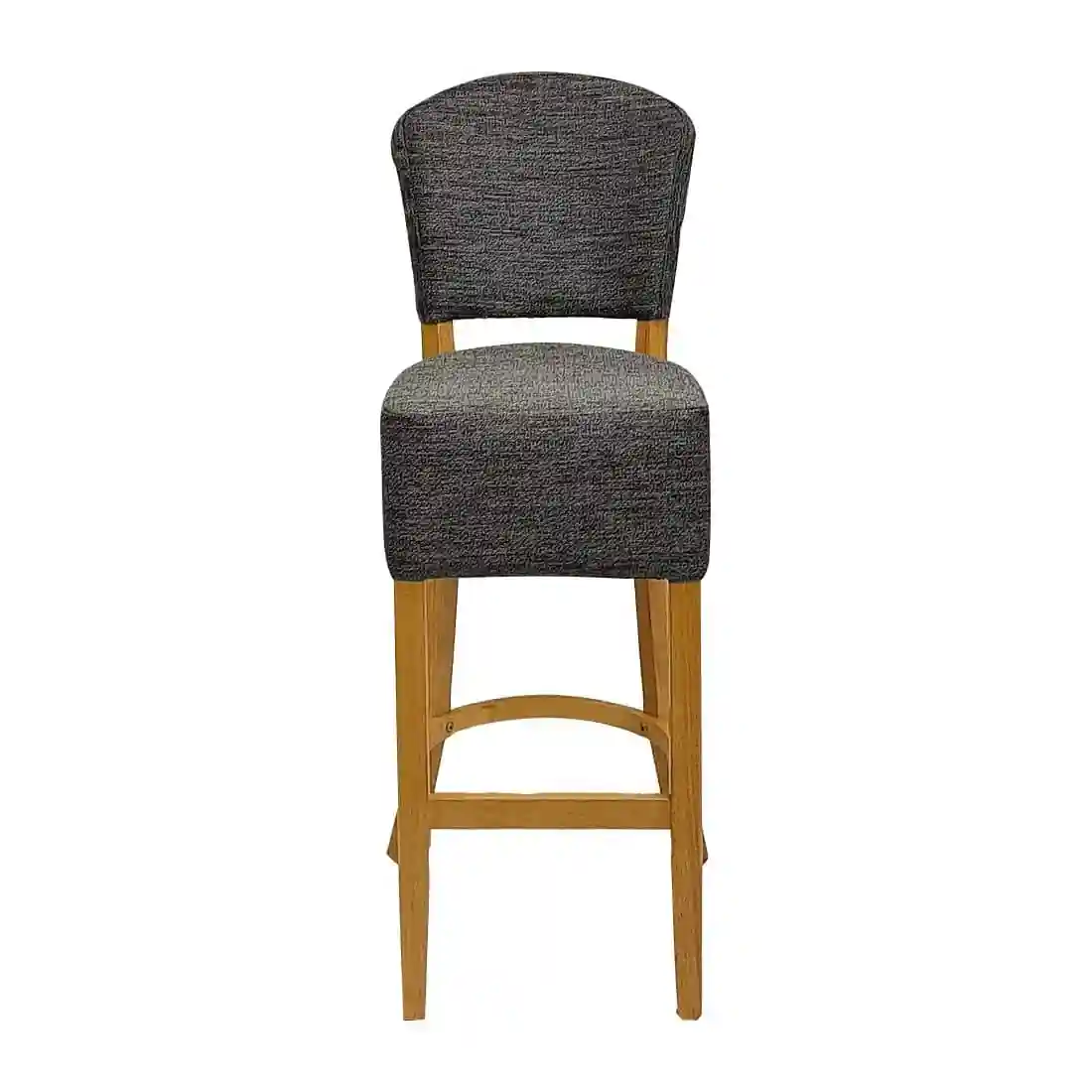 Hanoi Bar Chairs in Soft Oak with Shetland Smoke Seatpad - Image 3