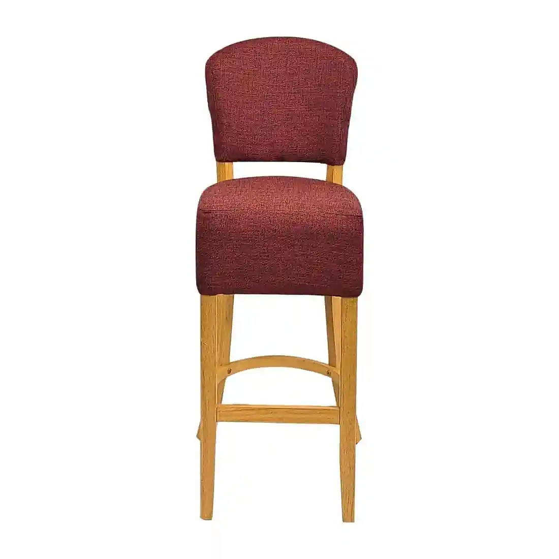 Hanoi Bar Chairs in Soft Oak with Shetland Scarlett Seatpad - Image 2