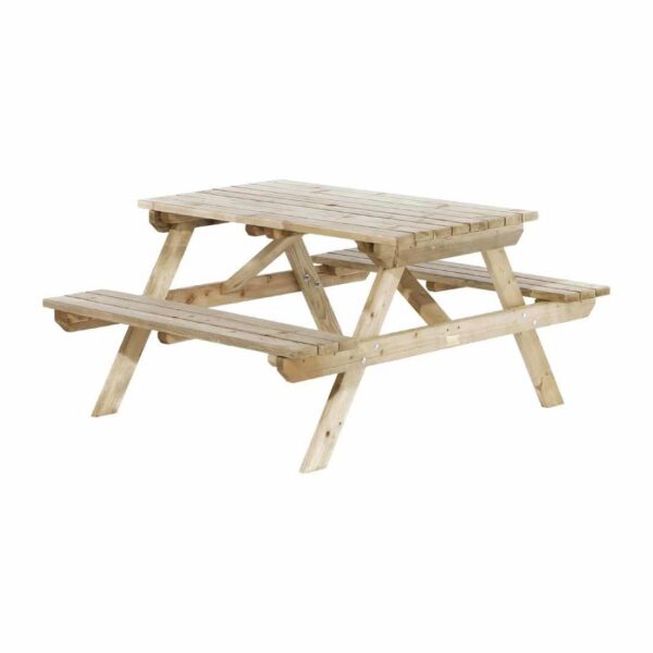 Rowlinson Picnic Table 5ft With Green Parasol 2.7m - Image 8