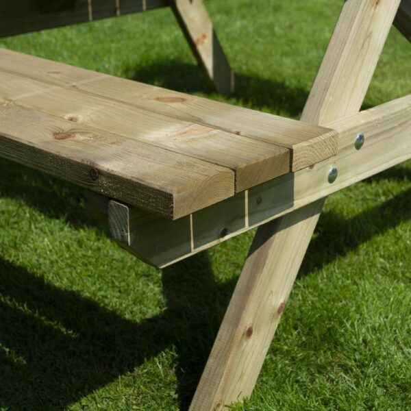 Rowlinson Picnic Table 5ft with Grey Parasol 2.7m - Image 10