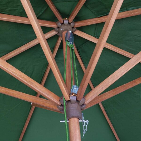 Rowlinson Picnic Table 6ft with Green Parasol 2.7m & Base 15kg - Image 5