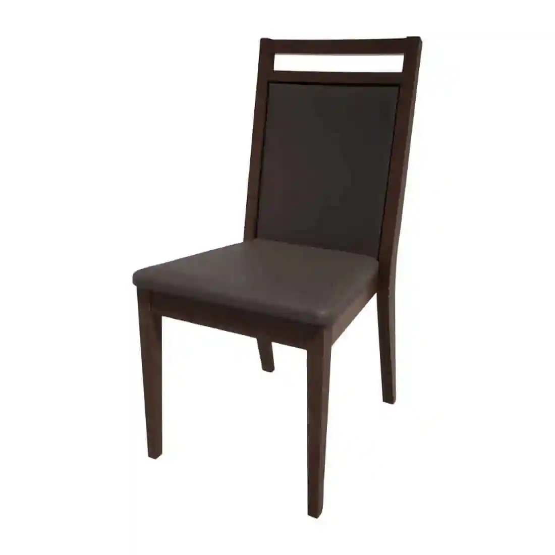 Bolero Bespoke Bia B Stacking Chair in Anthracite/Wenge