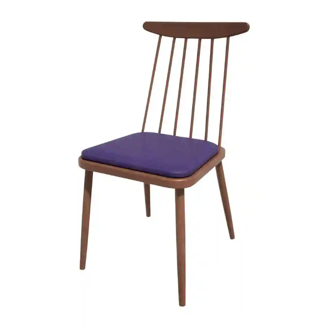 Bolero Bespoke Frank Side Chair Blue/Walnut