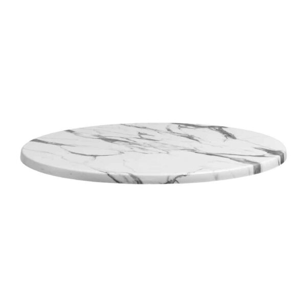 Enduratop Round Carrara Marble Table Top 600mm - Image 2
