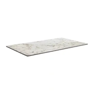 Extrema Rectangular Carrara Marble Table Top 1190x690mm