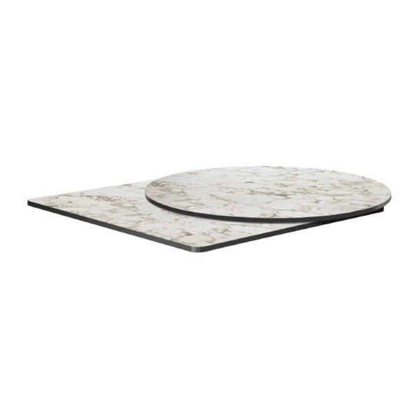 Extrema Round Carrara Marble Table Top 600mm - Image 3