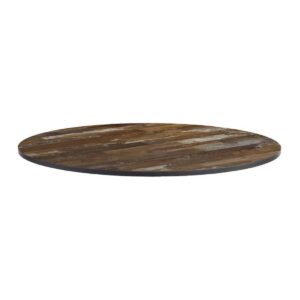 Extrema Round Planked Vintage Wood Table Top 600mm