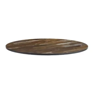 Extrema Round Planked Vintage Wood Table Top 600mm