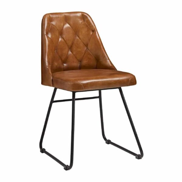 Harland Side Chair Leather Bruciato (Pack of 2) - Image 1