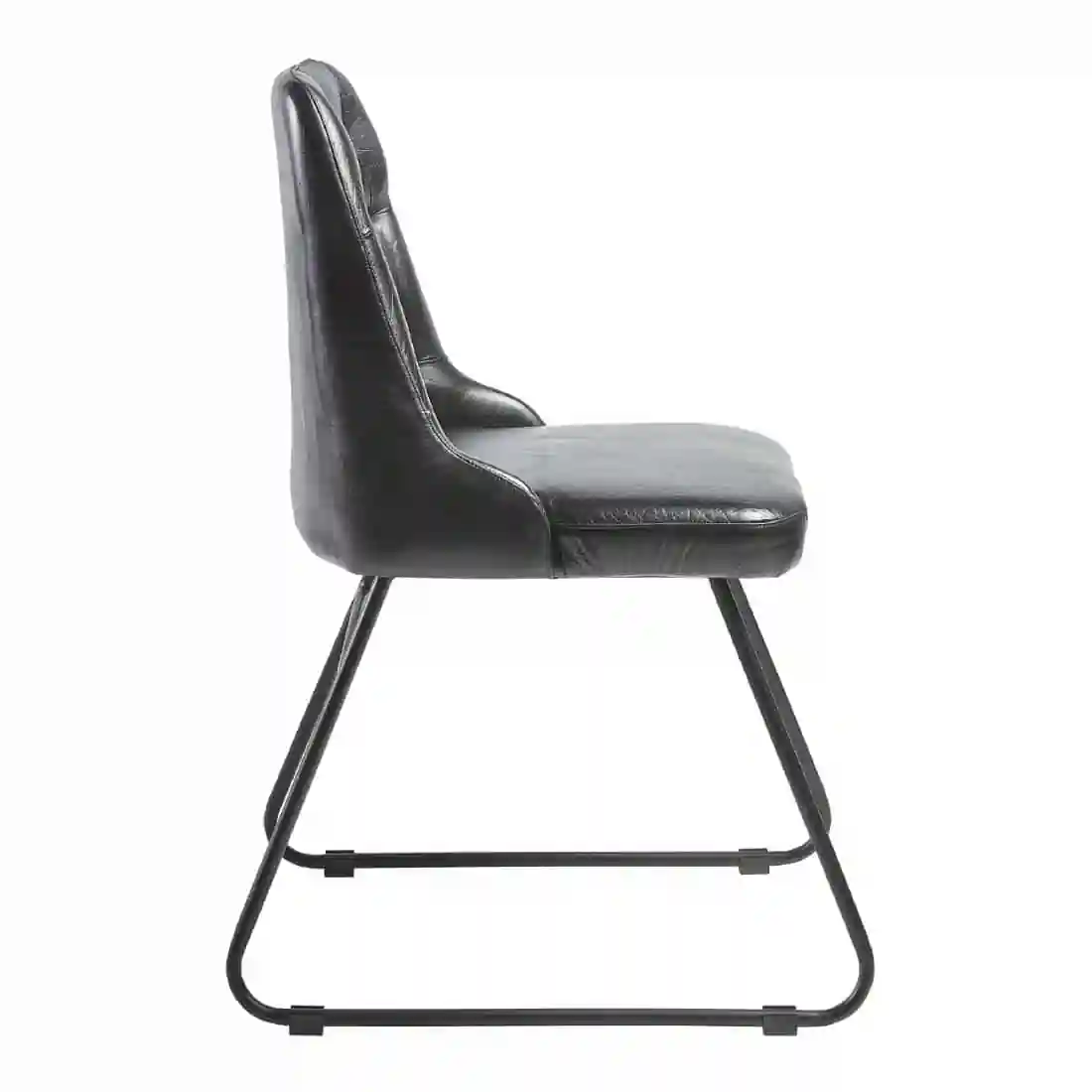 Harland Side Chair Leather Vintage Black (Pack of 2) - Image 3