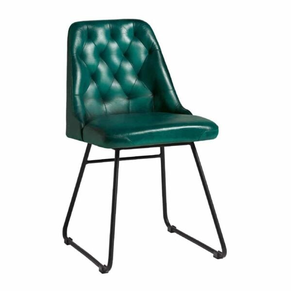 Harland Side Chair Leather Vintage Blue (Pack of 2) - Image 2