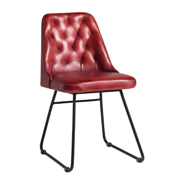 Harland Side Chair Leather Vintage Red (Pack of 2) - Image 2
