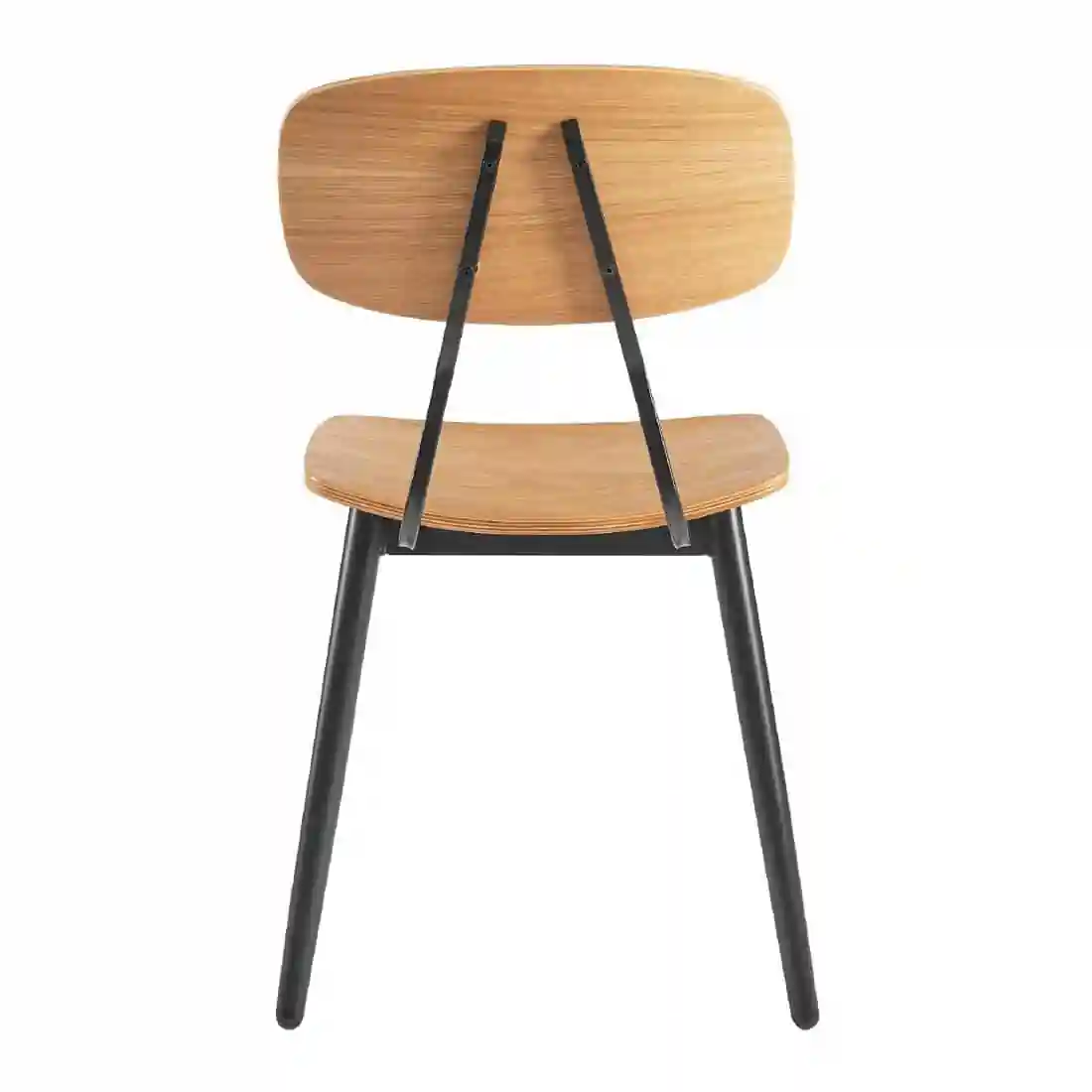 Juna Side Chair Ply Oak & Black Steel (Pack of 2) - Image 2