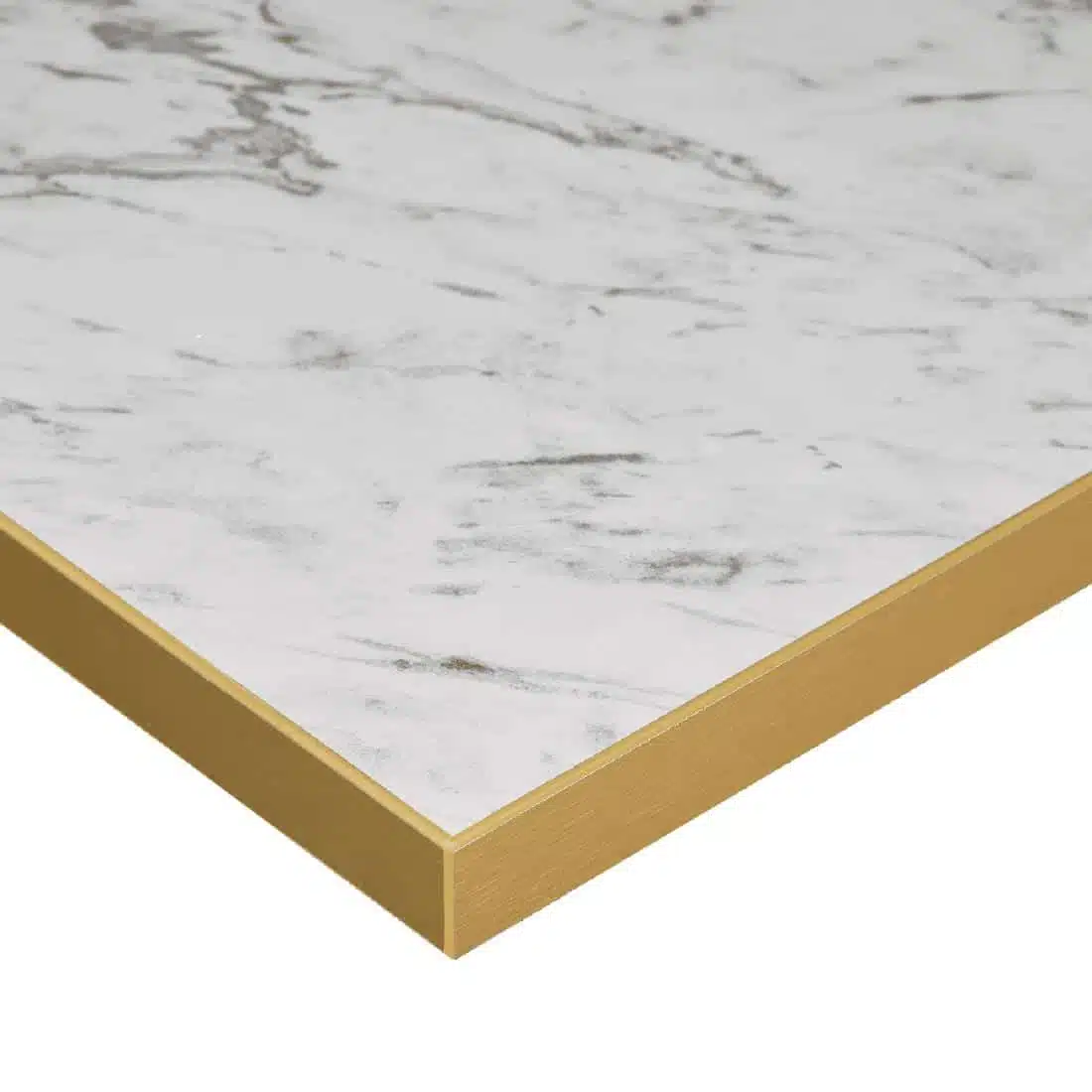 Omega Square Laminate Table Top White Carrara Marble 600x600mm - Image 2