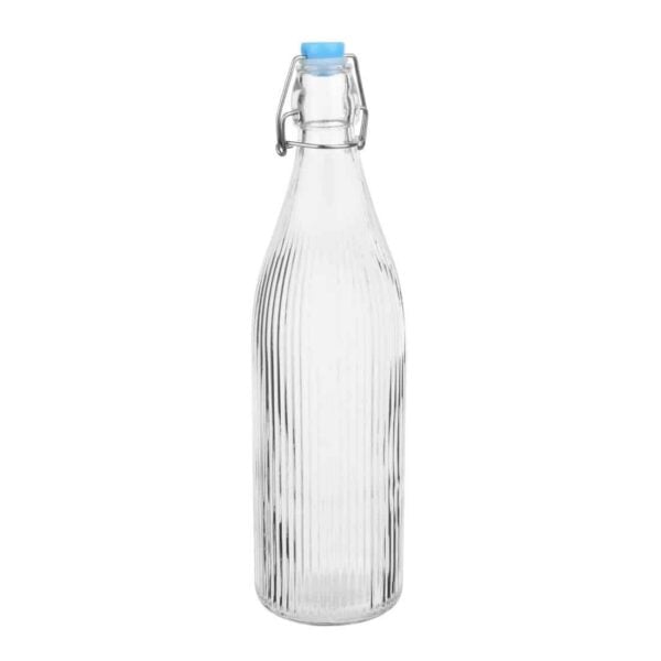 Olympia Ridged Swing Top Water Bottles 1Ltr (6 Pack) - Image 2