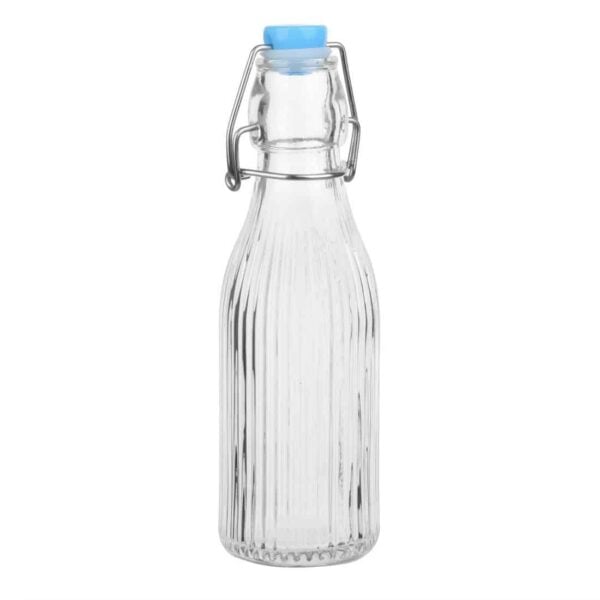 Olympia Ridged Swing Top Water Bottles 200ml (6 Pack) - Image 2