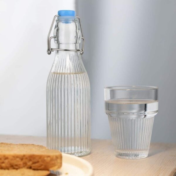 Olympia Ridged Swing Top Water Bottles 200ml (6 Pack) - Image 6