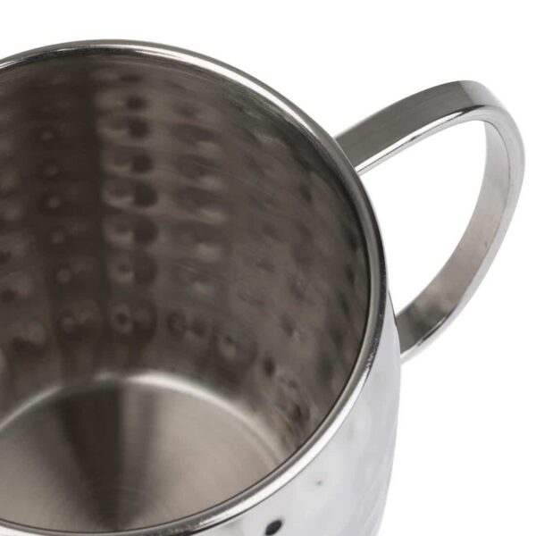 Olympia Barware Hammered Stainless Steel Mugs 440ml - Image 6