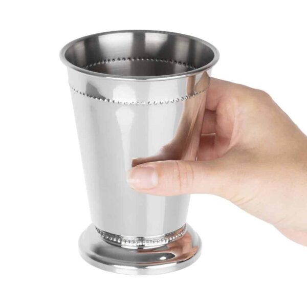 Olympia Barware Beaded Julep Cup Stainless Steel 370ml - Image 7