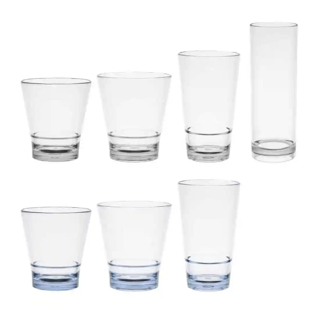 Olympia Kristallon Polycarbonate Stacking Tumblers - Blue 350ml (6 Pack) - Image 4