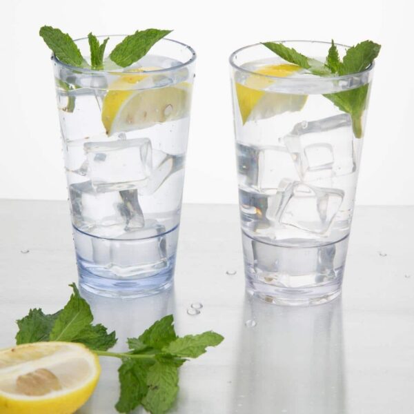 Olympia Kristallon Polycarbonate Stacking Hi-ball Tumblers - Clear 420ml (6 Pack) - Image 6