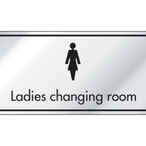 Ladies Changing Room Information Door Sign