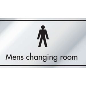 Mens Changing Room Information Door Sign