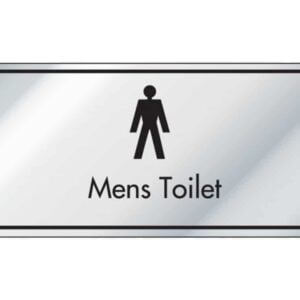 Mens Toilet Information Door Sign