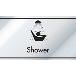 Shower Information Door Sign