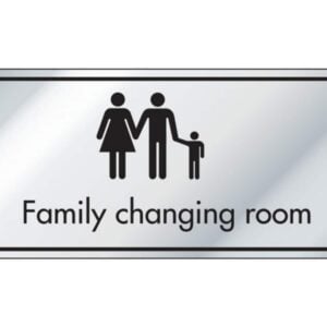 Family Changing Room Information Door Sign